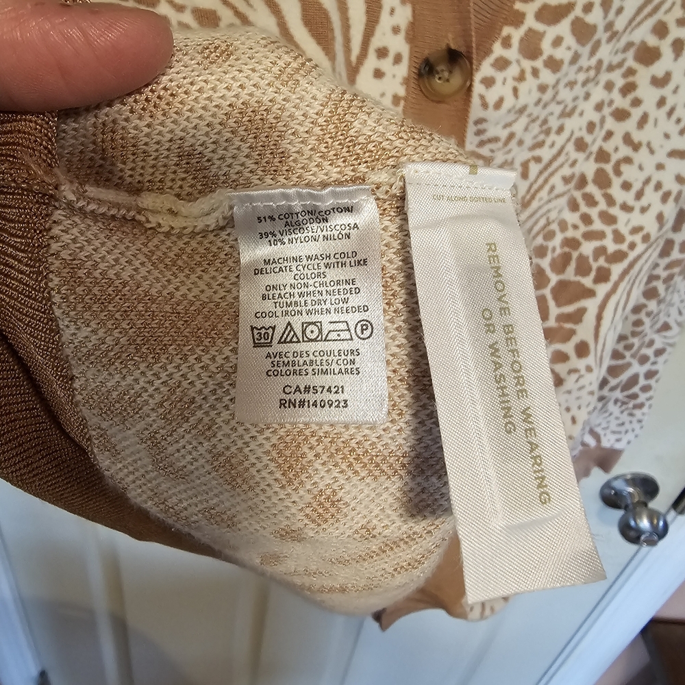 NWOT Ann Taylor Mixed Animal Print Boyfriend Cardigan Sweater - Picture 9 of 9